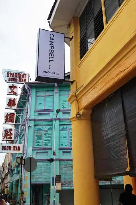 Campbell Cafe Penang Blade Sign Signboard by Orange Media Enterprise