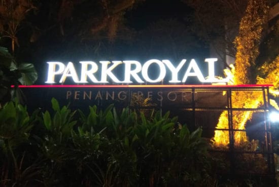 Park Royal Hotel Penang Resort box up sign board lettering signage
